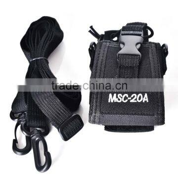 Portable walkie talkie leather case MSC-20A two way radio case for BAOFENG/ZASTONE/HYT walkie talkie nylon case