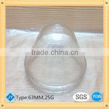 63mm 25g clear round plastic preform for wide mouth jar,candy tea seasoning food jar preform