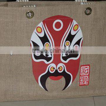 Eco-friendly Printed Natural Jute Shoping Bag