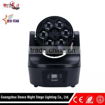 Hot product 6pcs*12W DMX master-slave small led beam moving head light