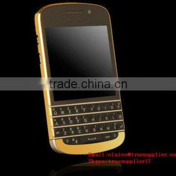 for Blackberry Q10 gold bezel housing 24ct gold Q10