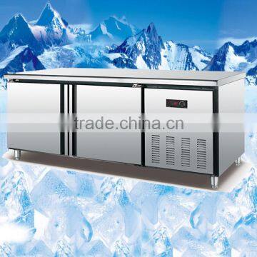 3 door stainless steel under counter freezer,400L Restauratnt Commercial Kitchen counter chiller