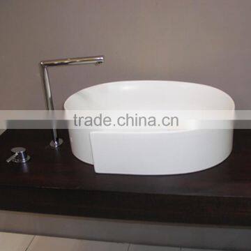 Bathroom Acrylic Solid Surface Wall-hung Wash Basins,Artificial Stone Washing Basin photo-5
