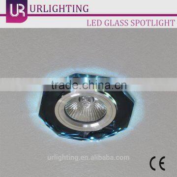 Octagonal purple glass led down light ,ceiling light for decoration lighting