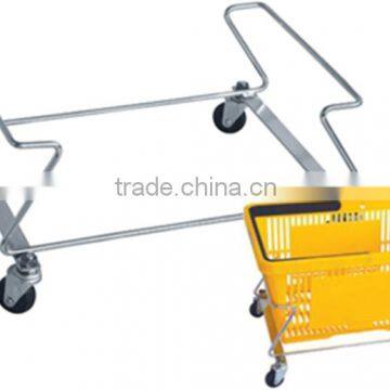 RH-SBH02 Basket Holder Supermarket Wheeled Basket Stacker