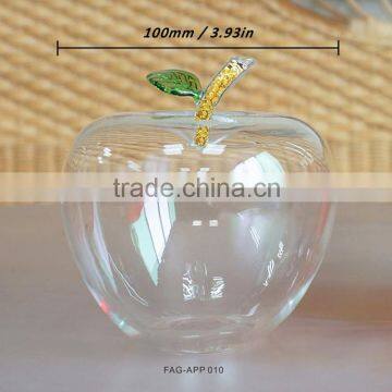 3D Gold Foil Stem Piggy Bank Tansparent Apple Money Box