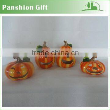 chinese ceramic halloween pumpkin candle holder