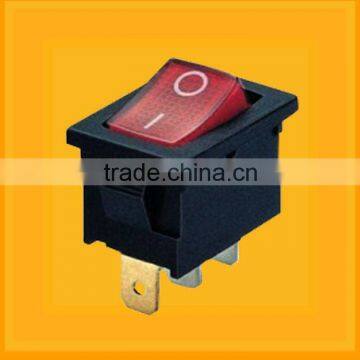 6A illuminated switch,Waterproof electrical 16a rocker switch 250v t125 for electric fireplace