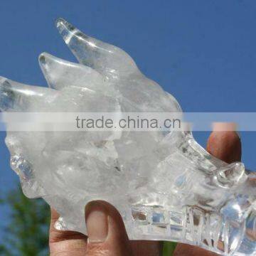 Quartz Rock Crystal Carved Dragon Crystal Skull Crystal Healing,rainbows