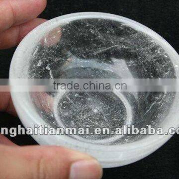 Wholesale Natural Elegent Portable Clear Crystal Carving Bowl