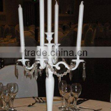 Tall crystal candelabra wedding centerpieces with 5 arms crystal ball suitable for wedding decoartion wholesaler like