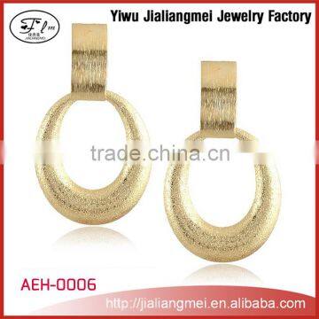 Unique Gold Filled Zinc Alloy Big Hanging Chandelier Earrings