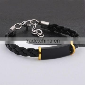 Black Braided Silicone Bracelets