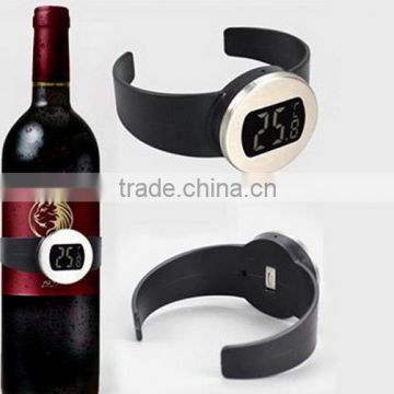 LCD Electron Red Wine Bottle Digital Thermometer Temperature Meter / Digital red wine bottle thermometer