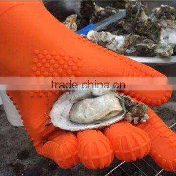 Heat New Arrival Resistant Cooking Baking BBQ Oven Pot Holder Kitchen Mitt Silicon Glove photo-3