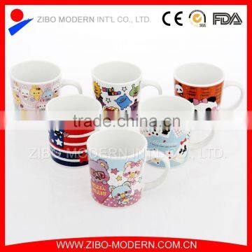 small children cartoon ceramic mug with design