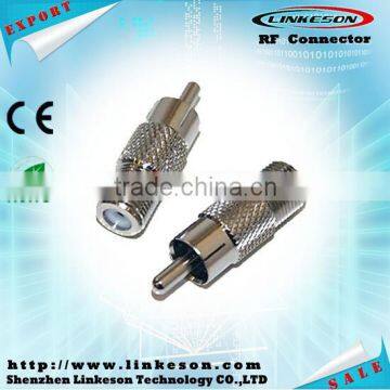 F Female to RCA Male audio video connector