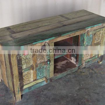 VINTAGE RECYCLE WOOD TV CABINET