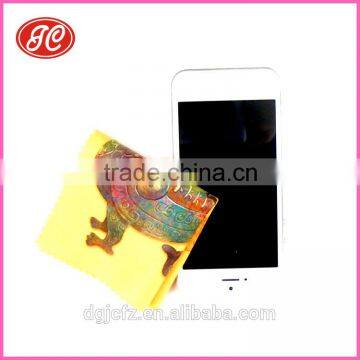 Customized Logo Yellow Color Microfiber Cloth for Mobile Phone Bag photo-4