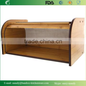 Totally Bamboo Material Food Safe Bamboo Bread Bin from Storage, Hot sale bamboo bread storage box