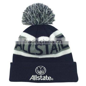 Unisex fashion acrylic jacquard knitted beanie hat for winter to keep warm