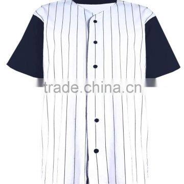 Cheap sportswear white and black stripe blank baseball jerseys wholesale