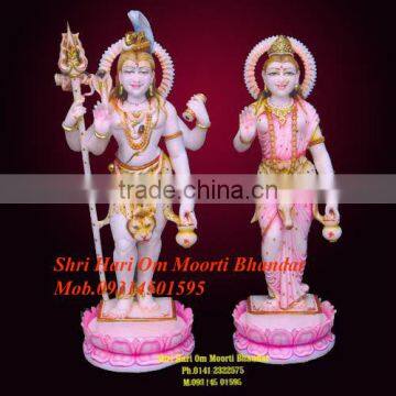 Marble God Shiv Parvati Statue