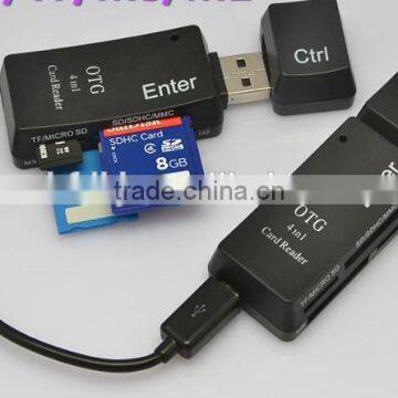 bulk buy from china Keyboard 4 in 1 OTG smart card Reader for smart phone computer