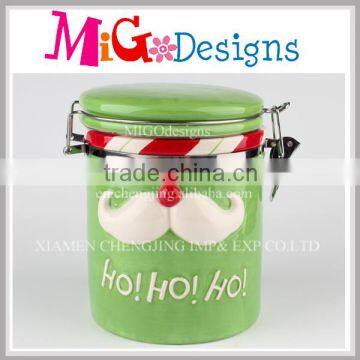 Mustache Sealed Jar Ceramic Container Cool Design