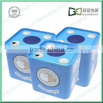 Promotion Tin Can Recycling napkin holder tissue boxes