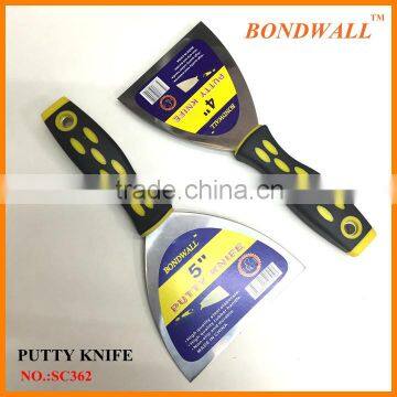 carbon steel drywall putty knife for building construction tools double color handle