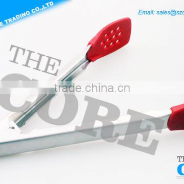 430 Stainless steel+Silicone BBQ tong, stainless steel ice tong, bread tong