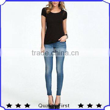 Hot Selling Top Fashion Skinny Jeans Woman With Special washing