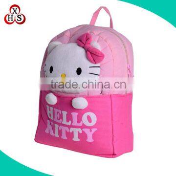 Soft plush hello kitty kids frozen luggage bag draw-bar box