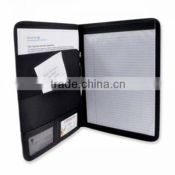 Wholesale 2016 new custom gift business folder A4 pu leather portfolio