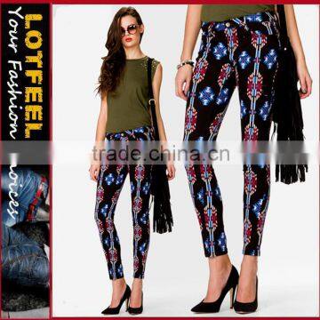 Ganado Print women Skinny Jeans (LOTX183)