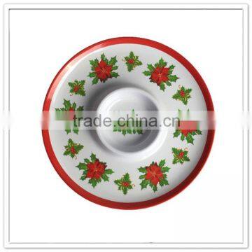 Festival Sailing Ship Boat Print Custom Personalized Round Melamine Section Dish photo-5