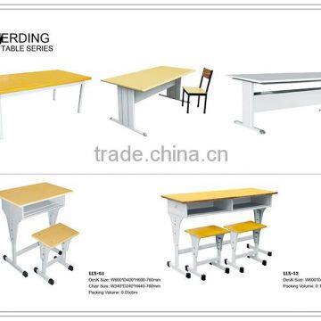 School Furniture Wooden Top School Library Reading Room Table photo-3