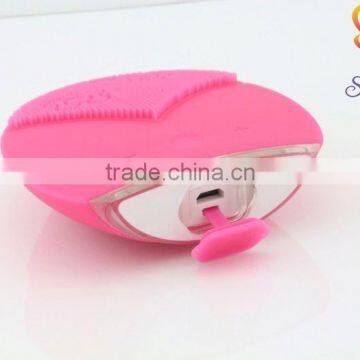 Vibrating device cleaning wave brush sonic facial cleanser