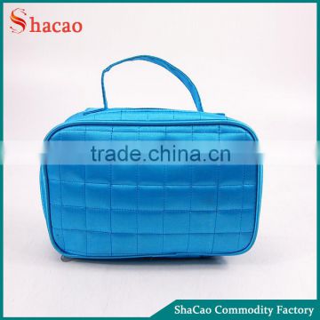 15CM High Quality Blue Travel Canvas Cosmetic Bag