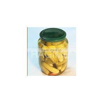 Best Selling Pickled Cucumbers in Jar / Gherkins 3-6cm 480ml, Vietnam by HAGIMEX