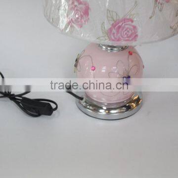 No.1 Yiwu Exporting Commission Agent Wanted Modern Rose Printed European Bedside Lamp/desk Lamp photo-3