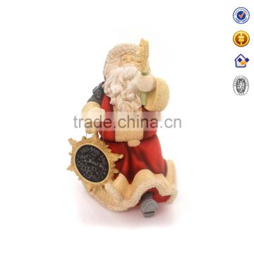 Christmas Santa With Snowman Resin Christmas Decor