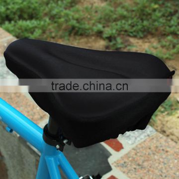 Black Silicone Cycling Bike Bicycle Soft Thick Gel Saddle Seat Cover Cushion Pad