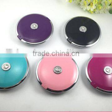 LED Folding Black Compact Travel Makeup Mirror 2 Sided 10X Magnified And 1X True View With LED Lights photo-2