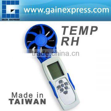 Made in Taiwan/ TEMP.RH Function /Portable USB Integrated Thermo-Hygro-Anemometer