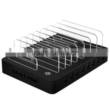 New Arrival Fashion VOXLINK Humanized Design 8-Port USB Charger With Transparent bracket PSE Black