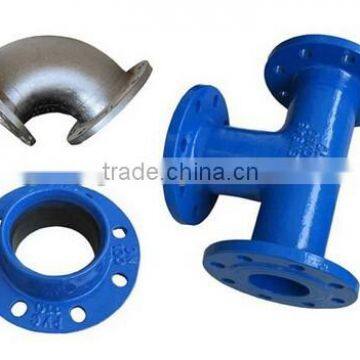 Ductile Iron casting Tee with loose flange DN50