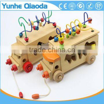 Animal Shape Sorter Truck and Bead Maze - Pull Along Toy - Animal in Many Shape Blocks photo-5