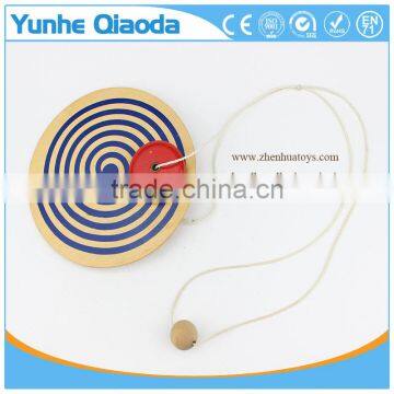 Wooden Kid Toy Handle Pull Wire Spining Top Special Gift Toys photo-3